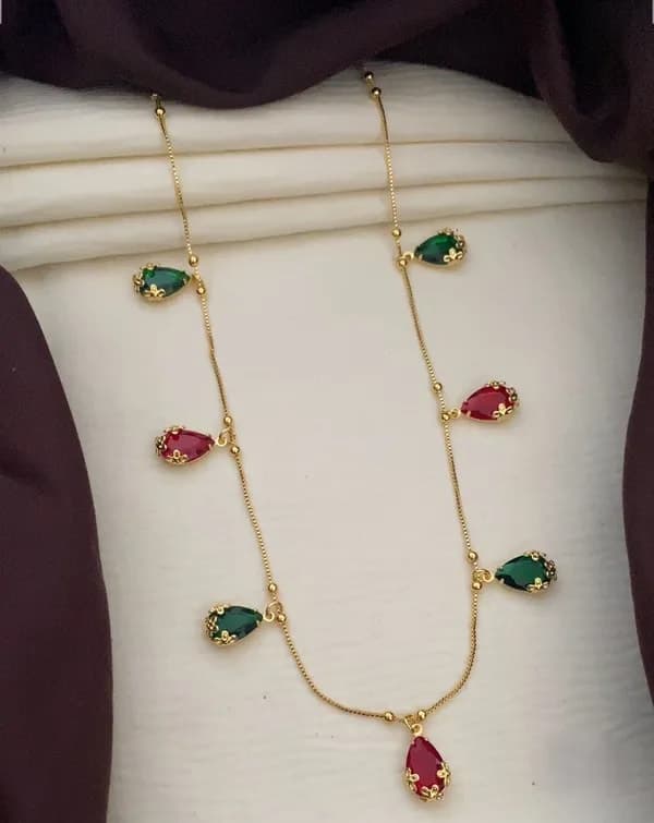Micro Rubby Green Charm Neckpiece - Image 1