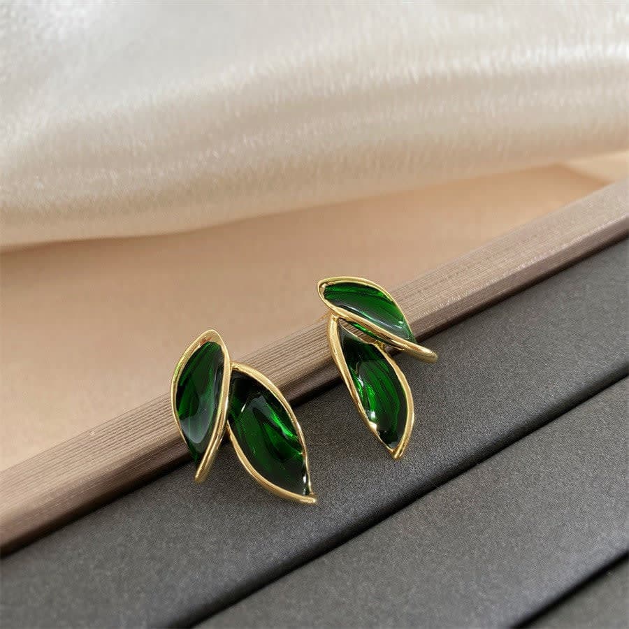 Forest Style Leaf Earrings Mix Color