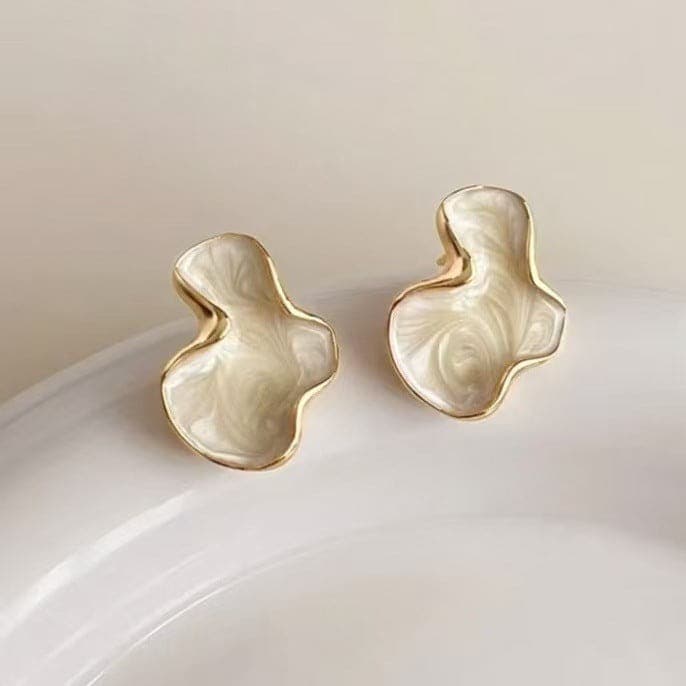 Retro French Geometric Cloud Earrings Mix Color
