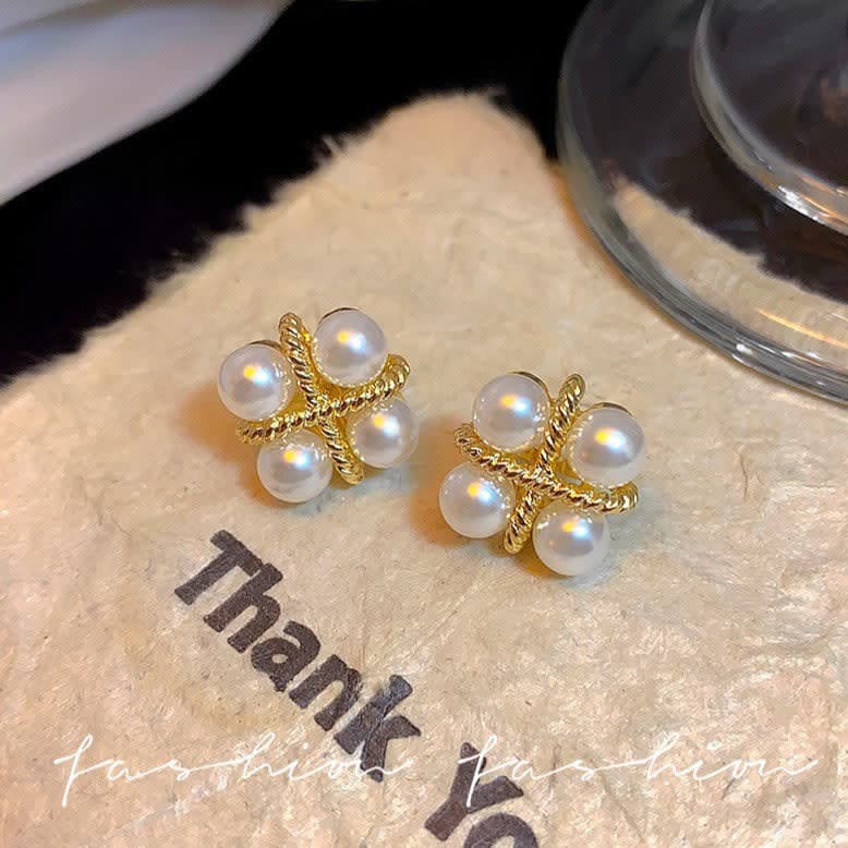 Four Pearl Earrings