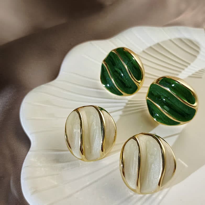 Pearlescent Round Earring Mix Color